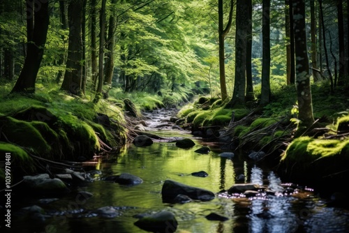 Forest wilderness vegetation landscape. photo