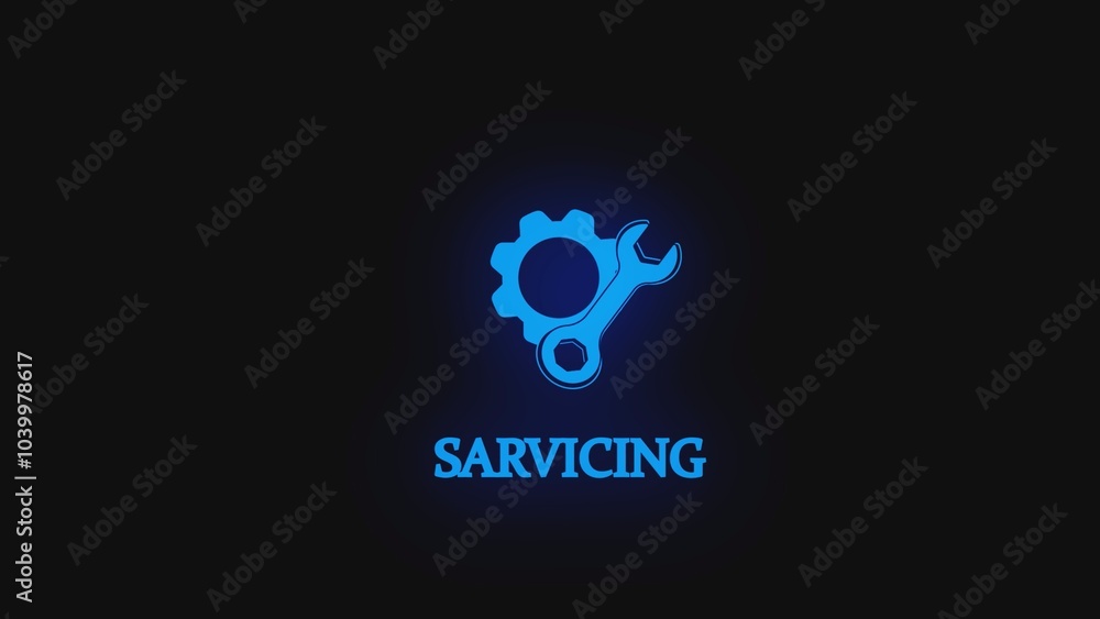 Repair service icon or button isolated illustration Repair service icon or button isolated illustration