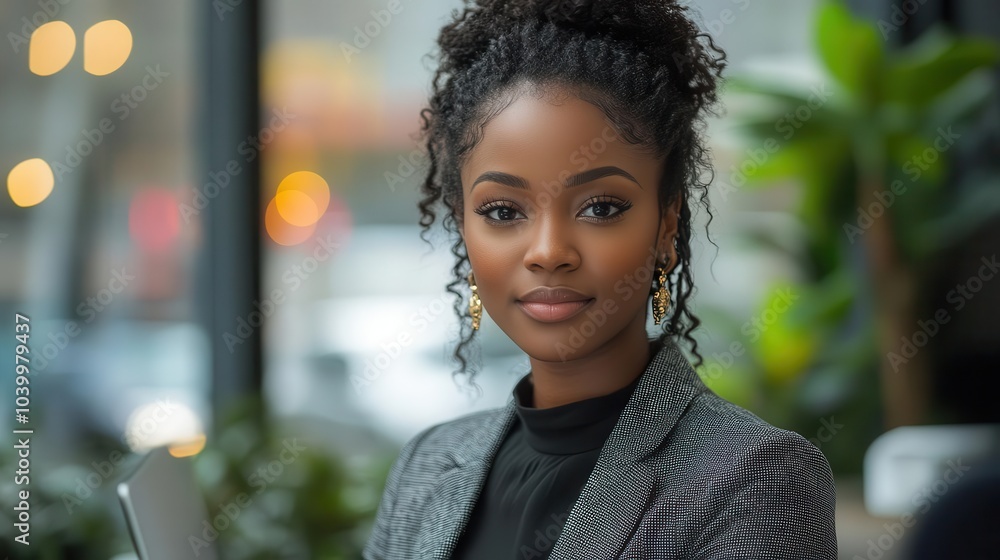 professional black woman focused on her laptop in a sleek office dressed in smart attire radiating expertise and confidence in a clean and modern workspace professional black woman focused on her laptop in a sleek office dressed in smart attire radiating expertise and confidence in a clean and modern workspace