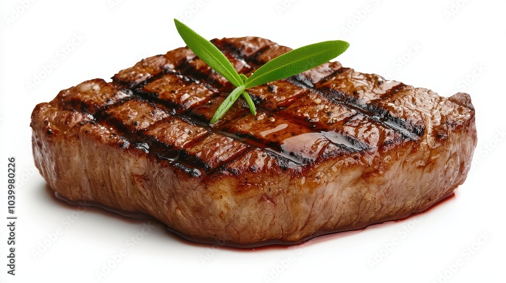 Close-up of a grilled beef steak on a white background, emphasizing its char and quality for culinary presentations. Close-up of a grilled beef steak on a white background, emphasizing its char and quality for culinary presentations.