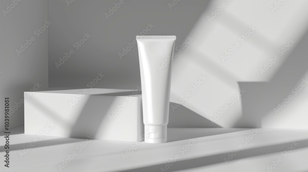 White tube mockup. A clean white tube mockup in a minimalist setting with natural light. Perfect for branding and design inspiration. White tube mockup. A clean white tube mockup in a minimalist setting with natural light. Perfect for branding and design inspiration.