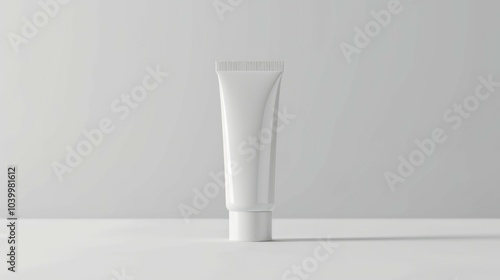 White tube mockup. A clean and minimalist mockup of a white tube container. Perfect for branding or product displays.