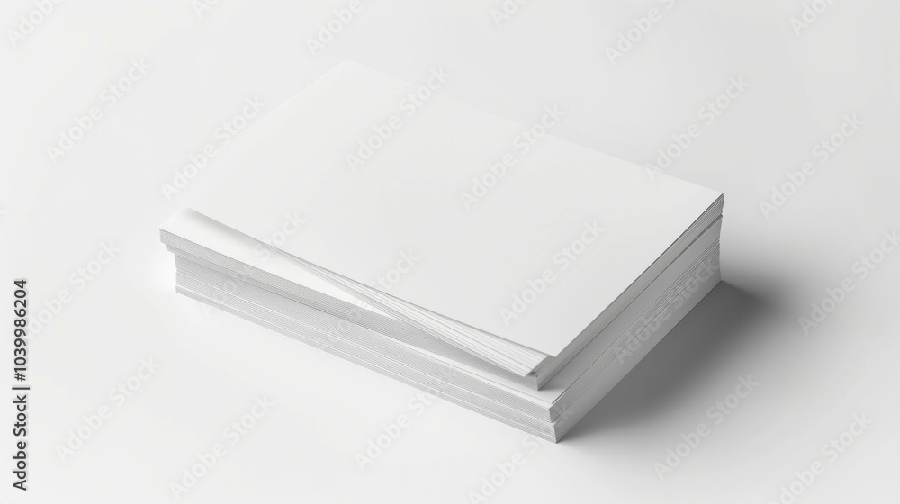 Stack of blank paper. A neatly stacked pile of blank paper, ready to be filled with ideas and possibilities. The clean white surface symbolizes a fresh start and endless potential. Stack of blank paper. A neatly stacked pile of blank paper, ready to be filled with ideas and possibilities. The clean white surface symbolizes a fresh start and endless potential.