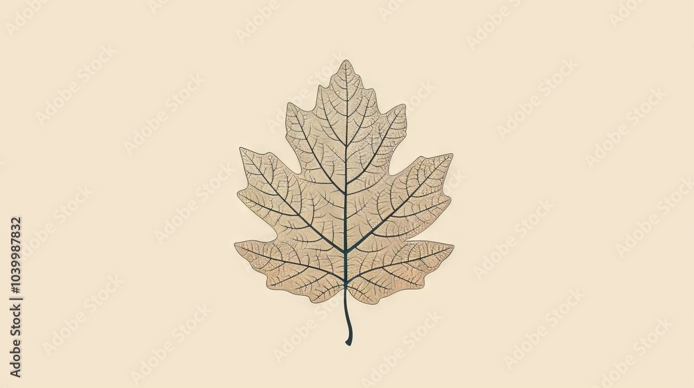 Delicate autumn leaf. A single, intricate leaf in autumn hues against a soft background. The transparency and delicate veins evoke a sense of fragility and the beauty of nature's cycle. Delicate autumn leaf. A single, intricate leaf in autumn hues against a soft background. The transparency and delicate veins evoke a sense of fragility and the beauty of nature's cycle.