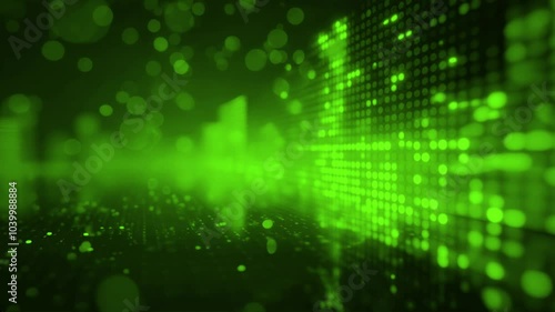 Wallpaper Mural Green high tech bokeh stage and light shine abstract background.  Torontodigital.ca