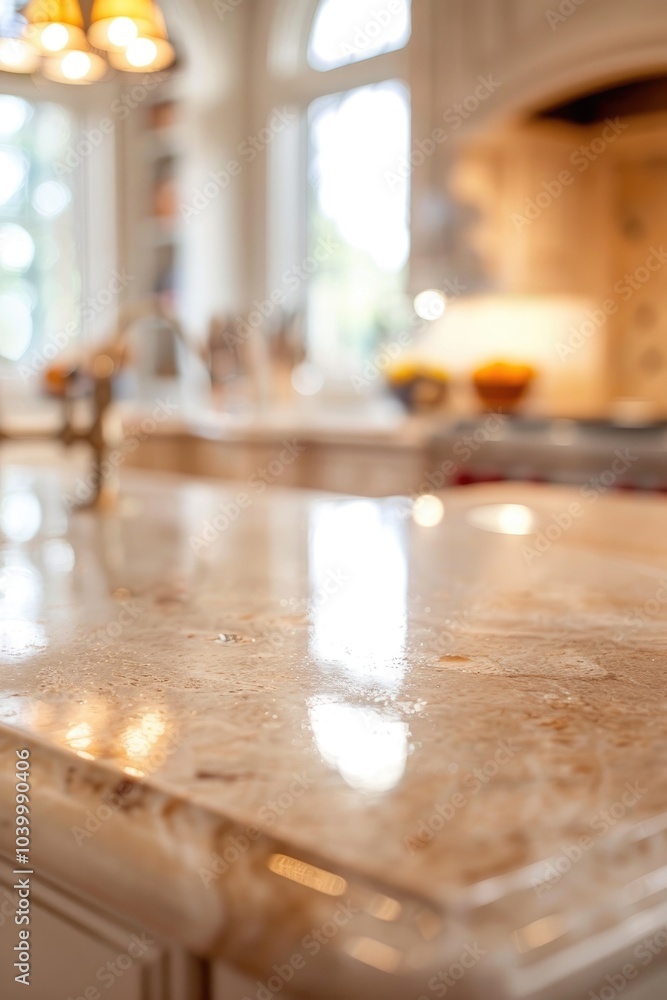 Modern Kitchen Countertop with Blurred Background - Stylish Interior Design and Home Decor Trends Modern Kitchen Countertop with Blurred Background - Stylish Interior Design and Home Decor Trends