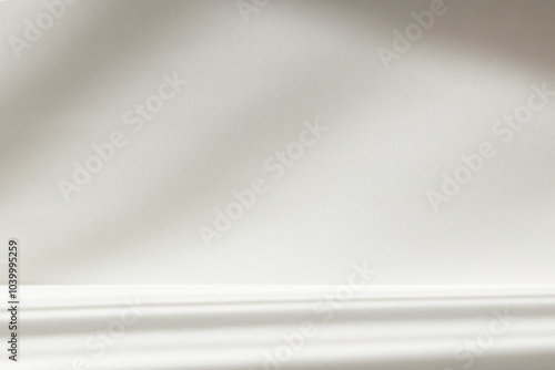 Wallpaper Mural Abstract white studio background with shadows of window. Empty 3d room. Display product with blurred backdrop. Torontodigital.ca