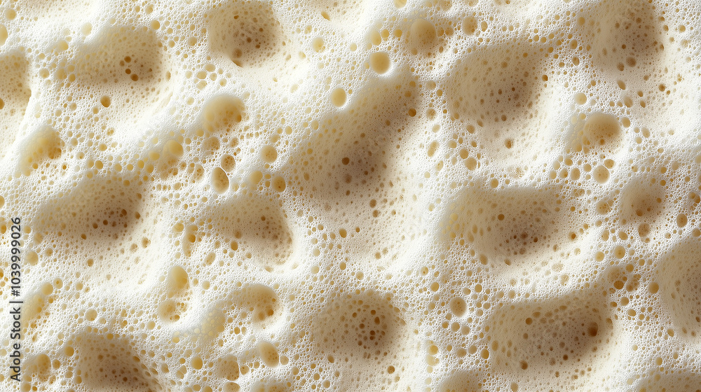 Close-up of a porous, textured sponge revealing bubbles and holes, highlighting its natural design and structure Close-up of a porous, textured sponge revealing bubbles and holes, highlighting its natural design and structure