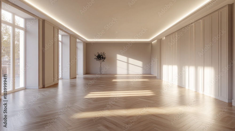 Fototapeta premium Bright and Spacious Modern Room Interior Design