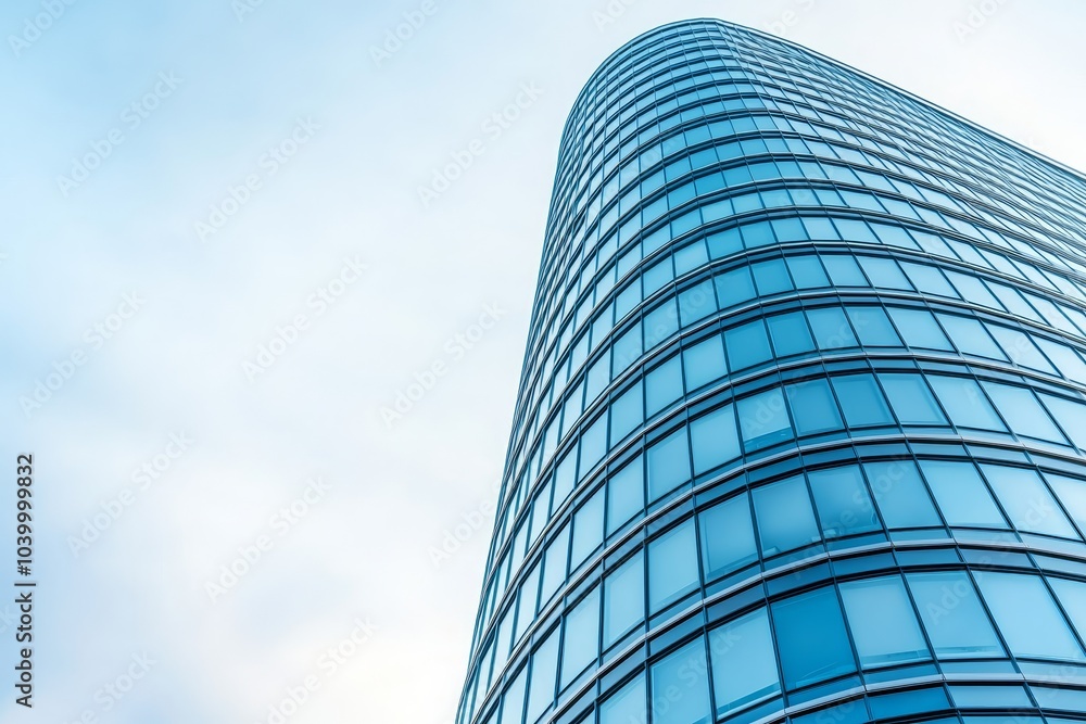 A modern glass skyscraper curves elegantly against a clear sky, reflecting light and showcasing contemporary architectural design. A modern glass skyscraper curves elegantly against a clear sky, reflecting light and showcasing contemporary architectural design.