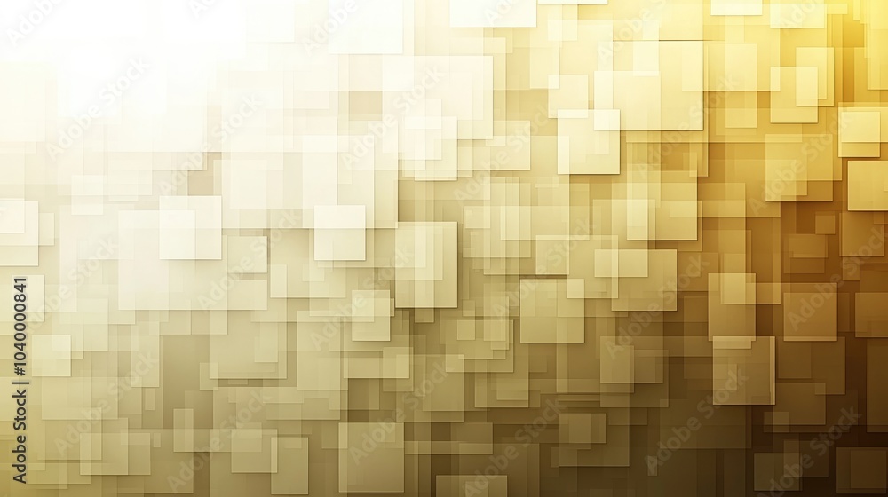 Abstract background with a gradient of gold and white squares. Abstract background with a gradient of gold and white squares.