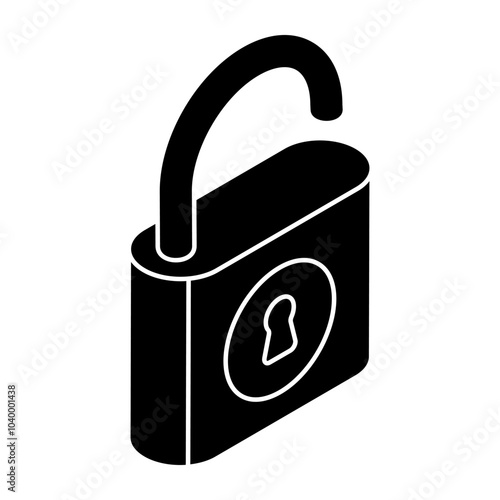 A colored design icon of unlock