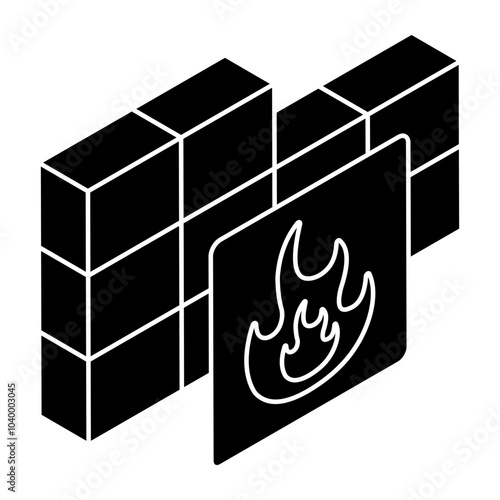 Modern design icon of firewall