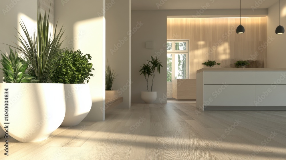 Fototapeta premium Modern Interior Design with Indoor Plants