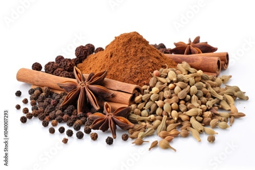 Wallpaper Mural Spice food white background ingredient. Torontodigital.ca