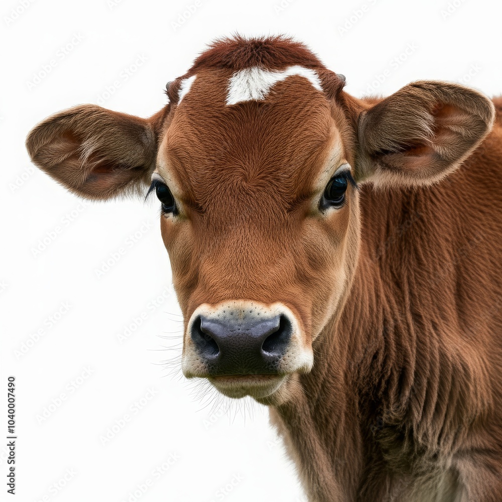 portrait of a cow on white background portrait of a cow on white background