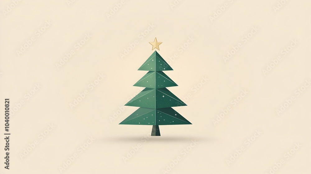Minimalist Green Triangle Christmas Tree Graphic for Holiday Design Minimalist Green Triangle Christmas Tree Graphic for Holiday Design