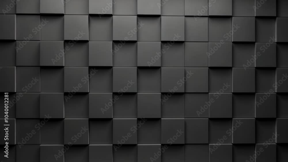 Abstract Black Blocks Cubes Background, Modern 3D Geometric Pattern, Minimalist Design, Industrial Style, High-Contrast Dark Tones, Dynamic Wall Texture, Futuristic Sci-Fi Concept Abstract Black Blocks Cubes Background, Modern 3D Geometric Pattern, Minimalist Design, Industrial Style, High-Contrast Dark Tones, Dynamic Wall Texture, Futuristic Sci-Fi Concept