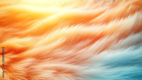 Mesmerizing waves of colorful fur a captivating visual journey through texture and light