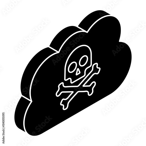 A colored design icon of cloud spam