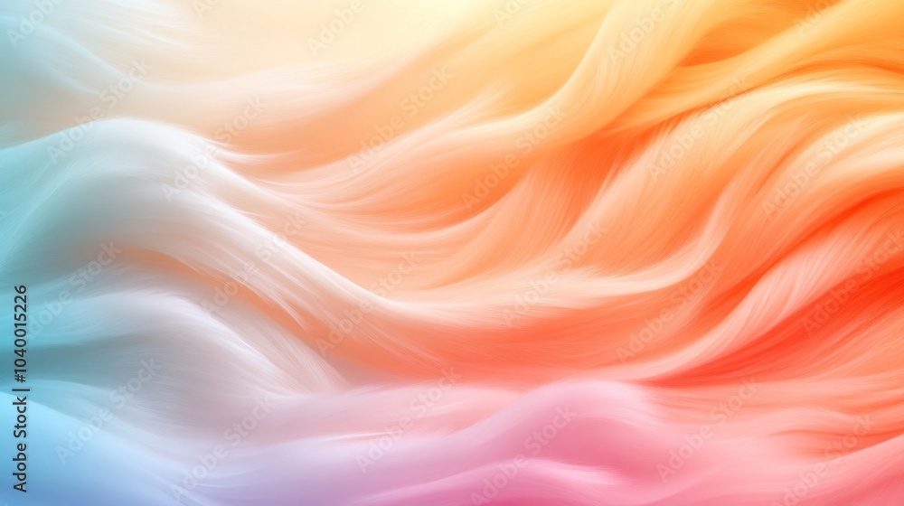 Fototapeta premium A vibrant flow of colors in soft textures an abstract representation of movement and harmony in a fluid design