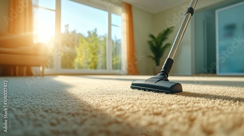 Wallpaper Mural Capturing the serenity of a sunlit room while vacuuming the transformation of home cleaning and atmosphere enhancement Torontodigital.ca