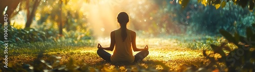 Young Woman Meditating in P...