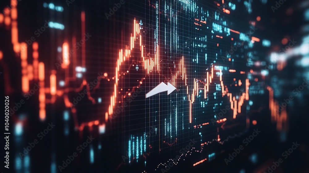 Fototapeta premium Abstract Data Visualization in Digital Style