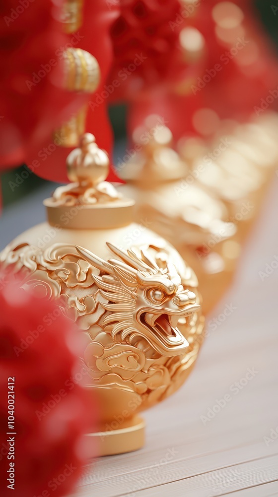 Fototapeta premium Elaborate for a Vibrant New Year Festival