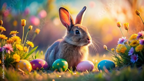 Happy Easter Day Cute Bunny T-Shirt Design with Silhouette Style for Seasonal Celebrations