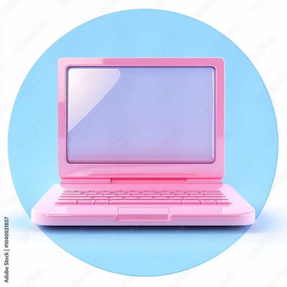 The image features a pastel pink laptop placed against a blue backdrop, highlighting its modern and stylish appearance. The laptops design exudes a playful yet contemporary vibe, making it appealing. The image features a pastel pink laptop placed against a blue backdrop, highlighting its modern and stylish appearance. The laptops design exudes a playful yet contemporary vibe, making it appealing.