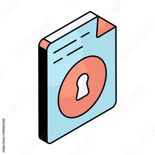 Creative design icon secure file