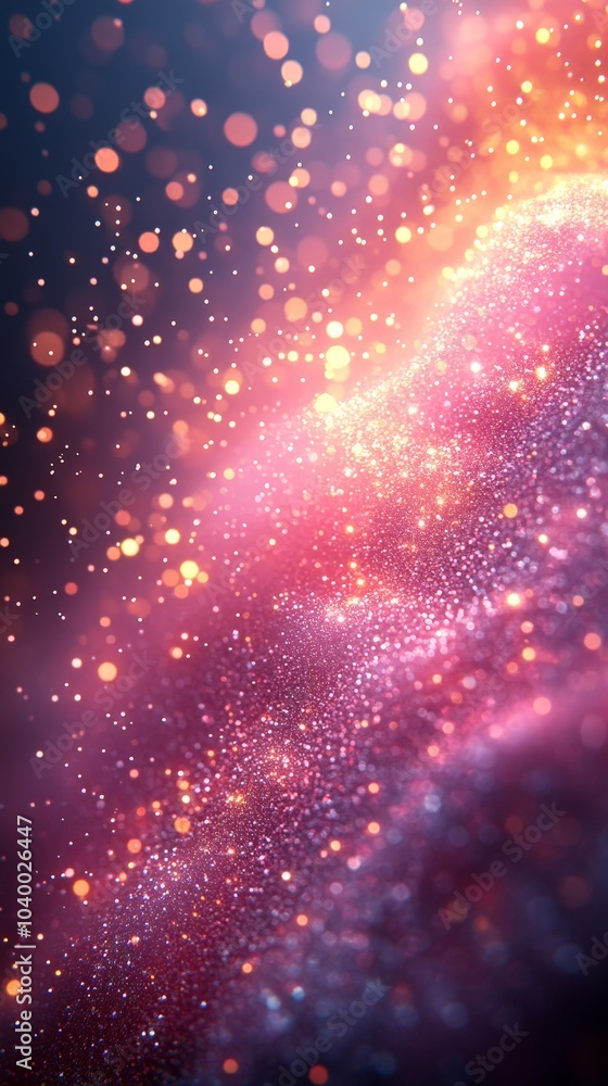 Fototapeta premium Colorful bokeh lights on dark background for festive celebrations