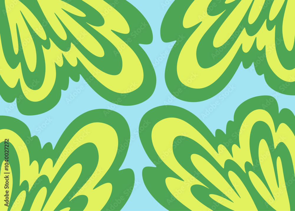 Fototapeta premium Abstract background with floral theme pattern. Abstract gradient wavy lines pattern