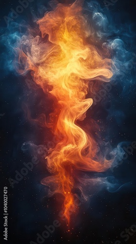 dynamic swirling abstract smoke and dust cloud vibrant hues blending in a mesmerizing display of motion evoking a sense of mystery and ethereality in a captivating composition