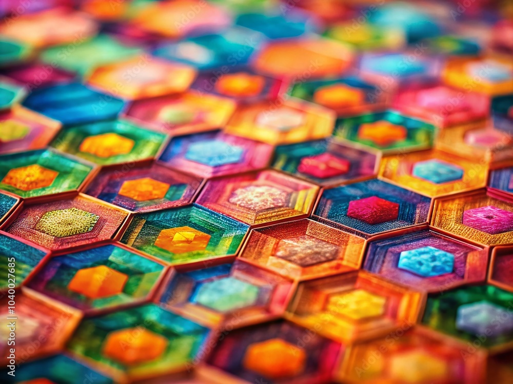 Hexagon Decorative Wrap Paper Pattern Design Background with Tilt-Shift Effect for Unique Gift Wrapping Options Hexagon Decorative Wrap Paper Pattern Design Background with Tilt-Shift Effect for Unique Gift Wrapping Options