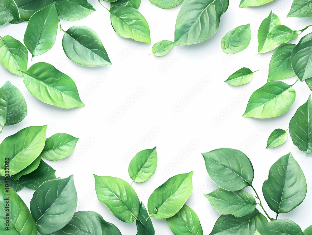 Flat Glossy Green Leaves on White Background for ESG Business Negotiations - Vector Illustration Emphasizing Sustainability and Environmental Focus with Copy Space for Design and Marketing Flat Glossy Green Leaves on White Background for ESG Business Negotiations - Vector Illustration Emphasizing Sustainability and Environmental Focus with Copy Space for Design and Marketing