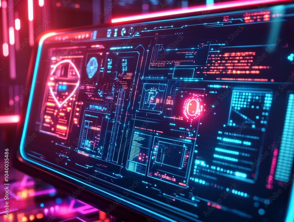 Obraz premium Futuristic High-Tech Interface Concept