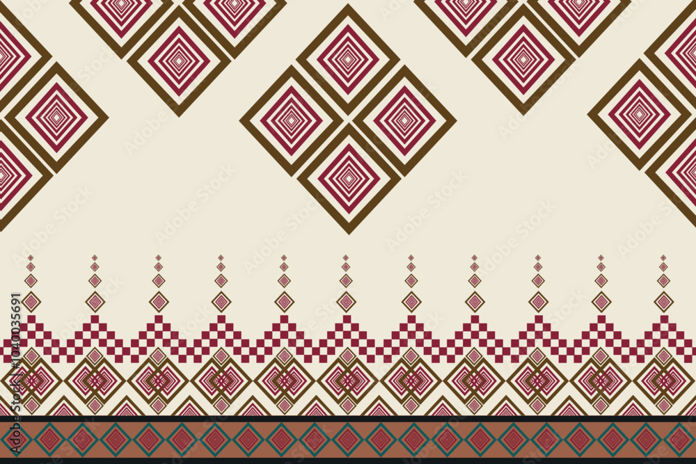 Obraz premium seamless pattern asian design border floral