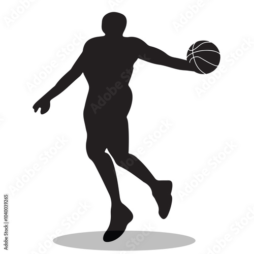 Basketball silhouette illustration Design Basketball silhouette icon