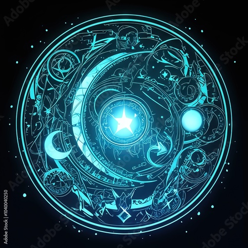 Anime wind magic circle