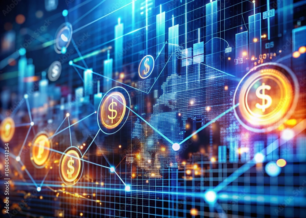 Obraz premium Innovative Fintech Services and Technologies in Finance for Macro Photography