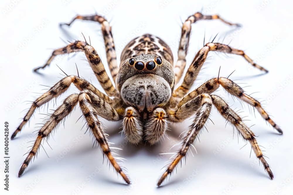 Intricate Spider Illustration on White Background for Creative Prints and Designs