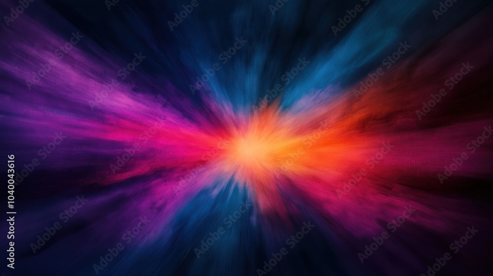 Colorful Abstract Explosion of Light with Vivid Gradient Streaks Colorful Abstract Explosion of Light with Vivid Gradient Streaks
