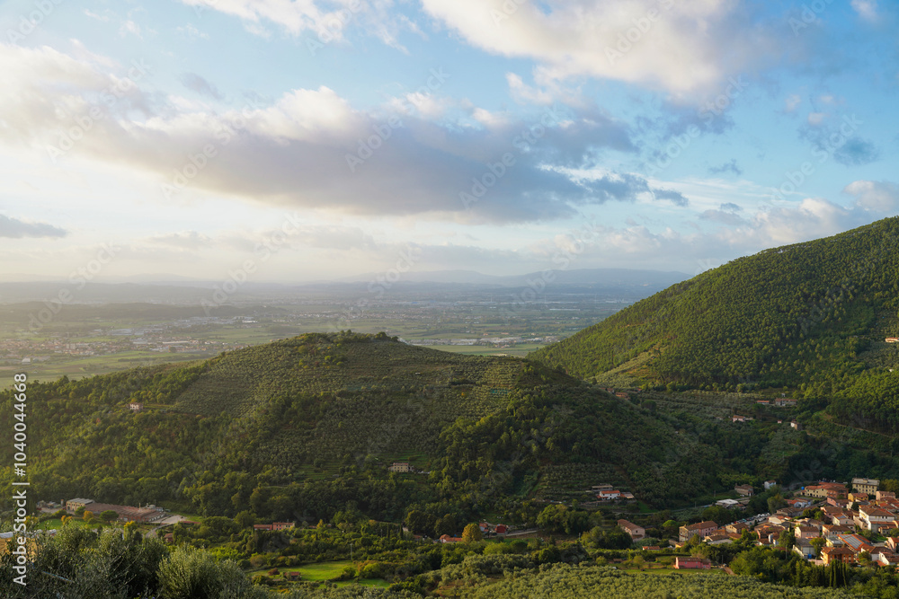 Fototapeta premium The small Tuscan town of Buti.