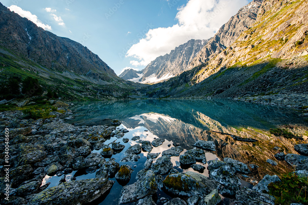 Kuyguk lake at dawn in Altai Kuyguk lake at dawn in Altai