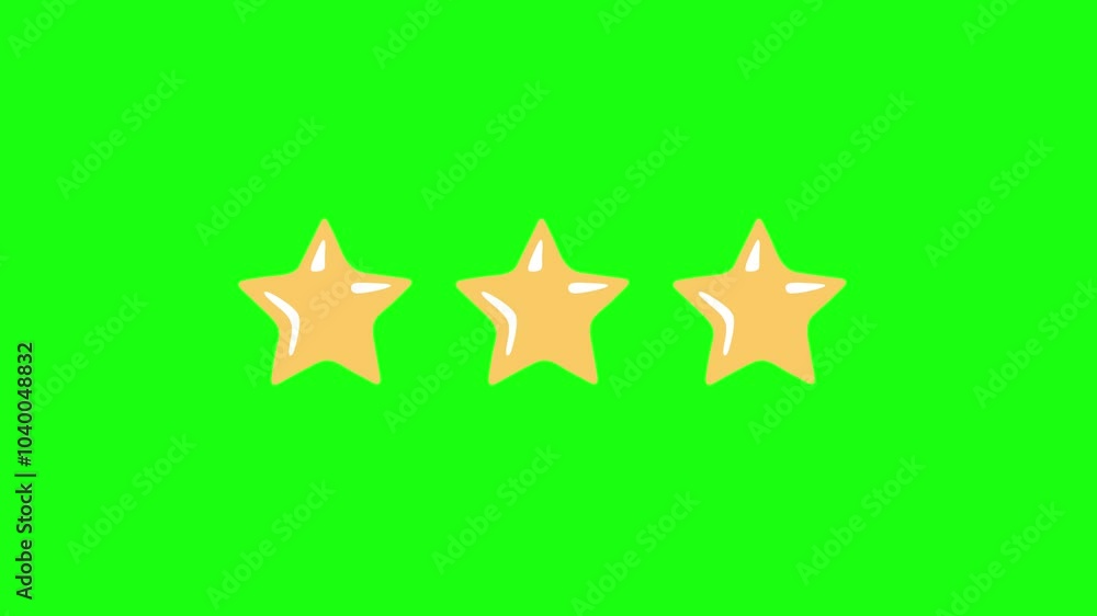 Green screen of three star blur animation Green screen of three star blur animation
