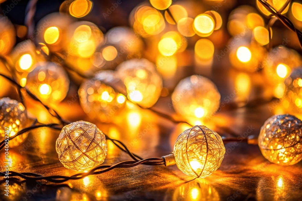 Light Garland Macro Photography with Colorful Bulbs and Soft Glow for Festive Decor Light Garland Macro Photography with Colorful Bulbs and Soft Glow for Festive Decor