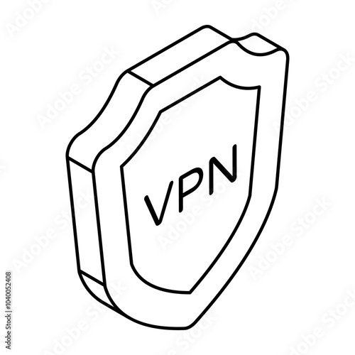 A trendy design icon of vpn