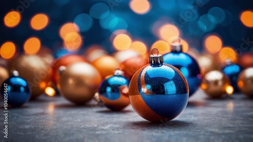 christmas balls on the table